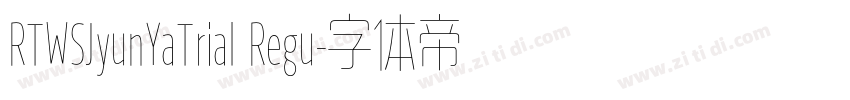 RTWSJyunYaTrial Regu字体转换